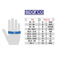 SPARCO ROOKIE GANTS NOIR/BLANC