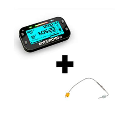 AIM Mychron6 2T avec sonde t°eau et sonde échappement M12