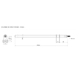 Colonne de direction M8 512mm