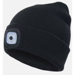 Bonnet avec lampe LED intégrée