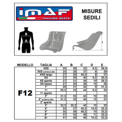 Siège polyester IMAF F12 6° Taille XXXL Bleu