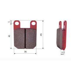 Jeu de plaquettes de frein, pour Brembo, avant (475)