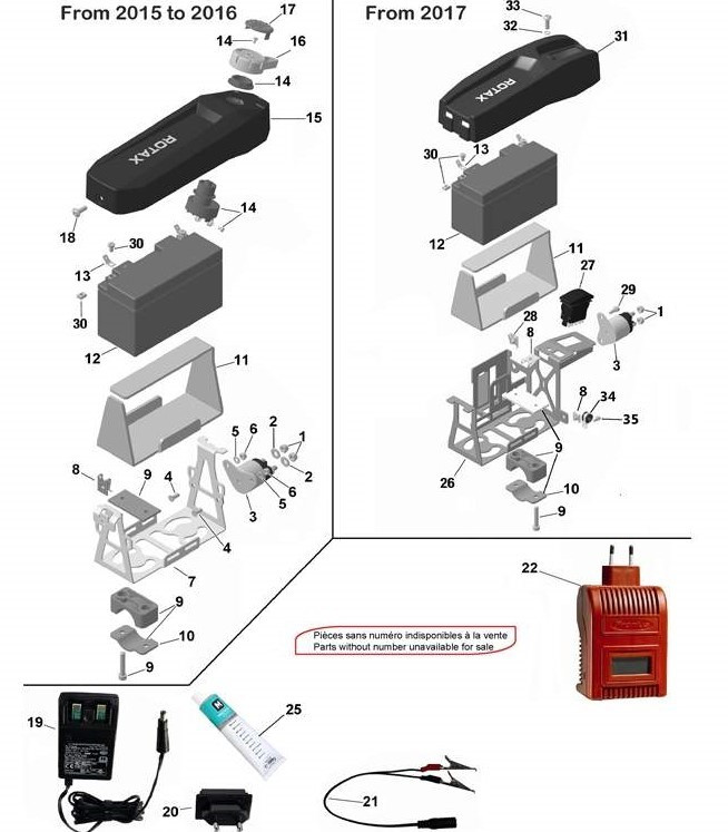 Batterie rotax evo